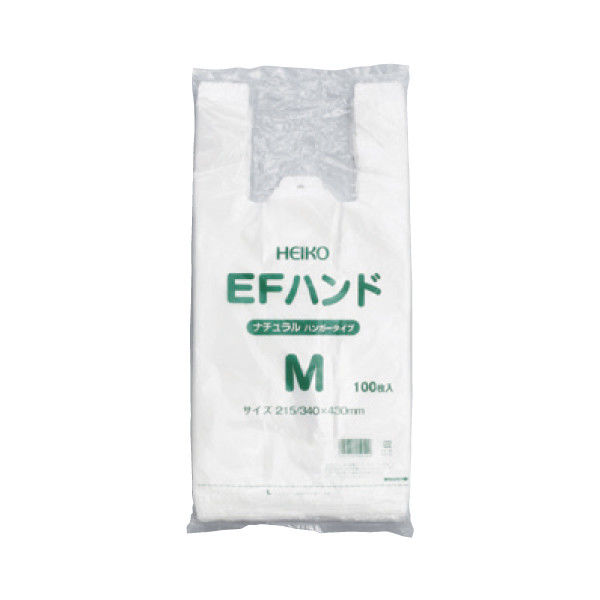 シモジマ レジ袋（半透明）ＥＦハンド 05460 1セット（3100枚：100枚×31袋） 23-7268-02