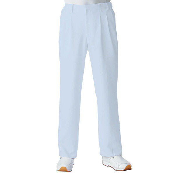 KAZEN メンズスラックス（メンズパンツ） 医療白衣 サックスブルー S 252-21（直送品）