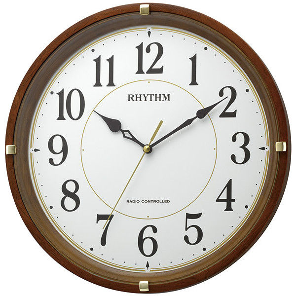 RHYTHM（リズム）フィットウェーブライキー 掛け時計 [電波 スイープ] 直径315mm 8MYA32SR06 1個（直送品）