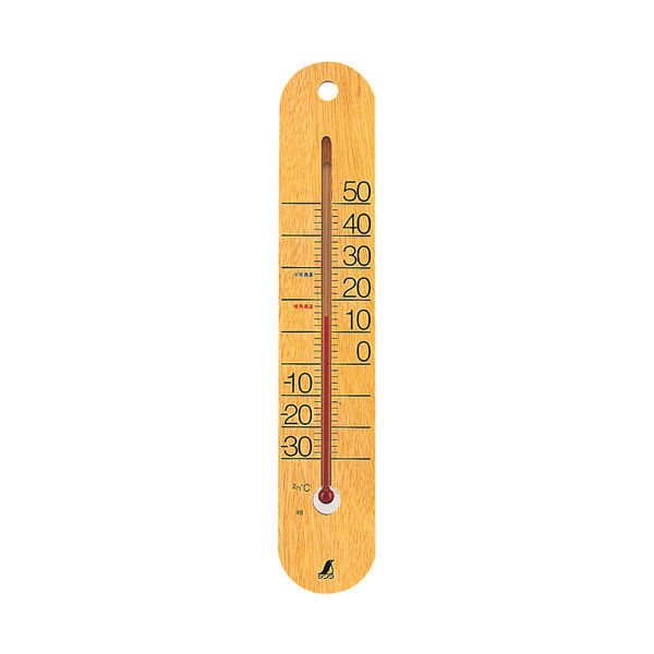 温度計　木製　M-023　48481　1セット（20個）　シンワ測定　（直送品）