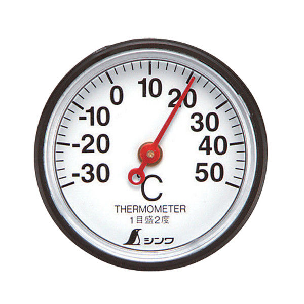 温度計　S-5　丸型　3.5cm　72675　1セット（20個）　シンワ測定　（直送品）
