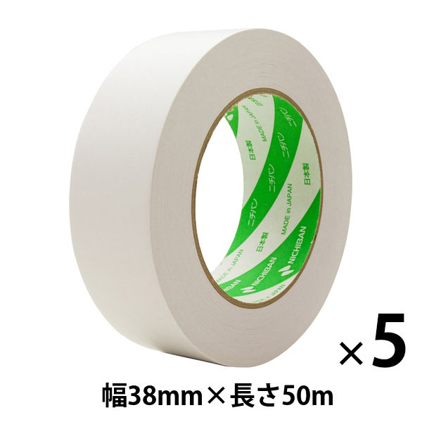 【ガムテープ】 ニュークラフトテープ No.305W 白 幅38mm×長さ50m 305W-38 ニチバン 1セット（5巻入）