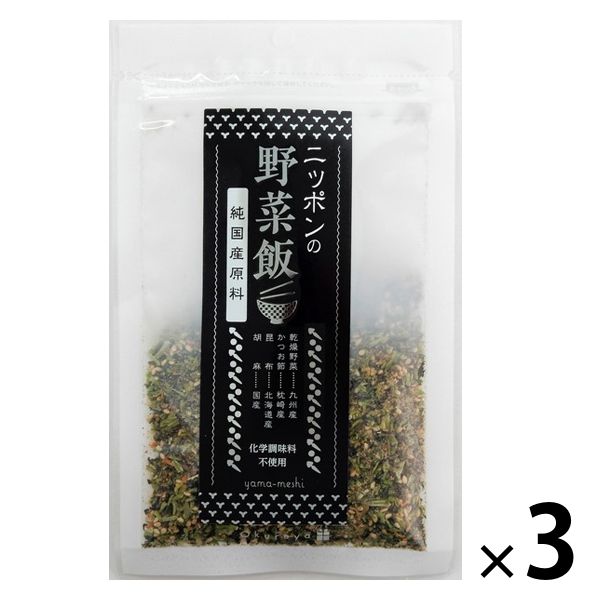 タクセイ 純国産ふりかけ ニッポンの野菜飯 化学調味料不使用 30g 1セット（3個）