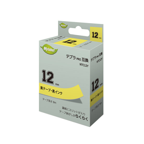 日本ナインスター テプラ互換　（ＳＣ１２Ｙ用） NTC12Y 5個（直送品）