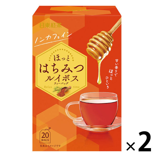 日東紅茶 はちみつルイボス ティーバッグ 1セット（40バッグ：20バッグ入×2個）【ノンカフェイン】