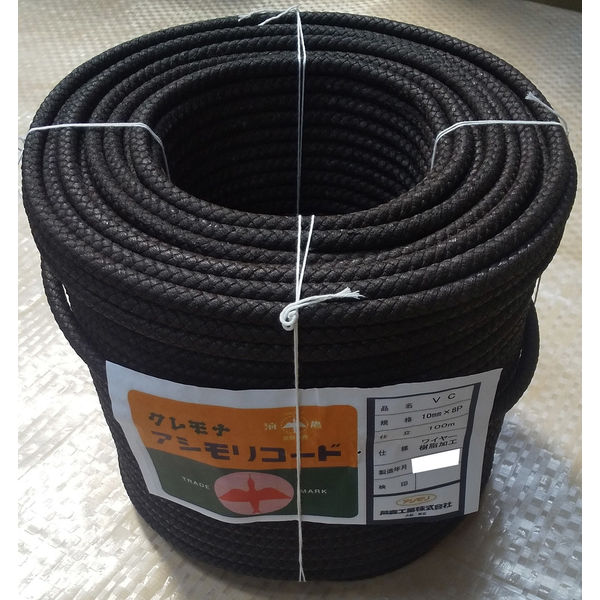 芦森工業 公園(公団）用ロープ（ワイヤー芯クレモナコード）　10mm×100m 公園ロープ100 1巻（直送品）