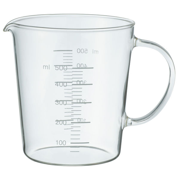 無印良品 耐熱ガラスメジャーカップ 500ml 約直径10.5×高さ12cm 良品計画