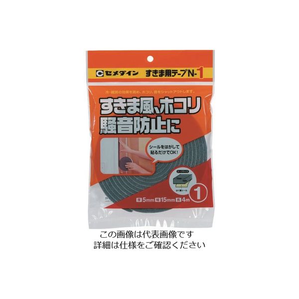 セメダイン すきま用テープ Nー1 グレー 5mm×15mm×4m TPー162 TP-162 1巻 191-6909（直送品）