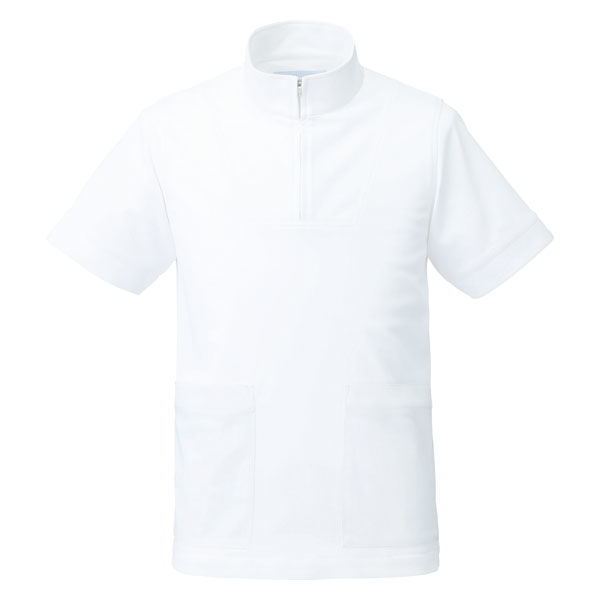 KAZEN ニットシャツ（男女兼用）ホワイト　LL 761-10-LL 1枚（直送品）