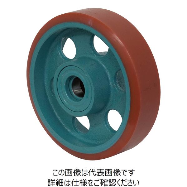 岡本工機 ダクタイル製芯金車輪 BU（ウレタン・ベアリング入り） BU300 1個（直送品）