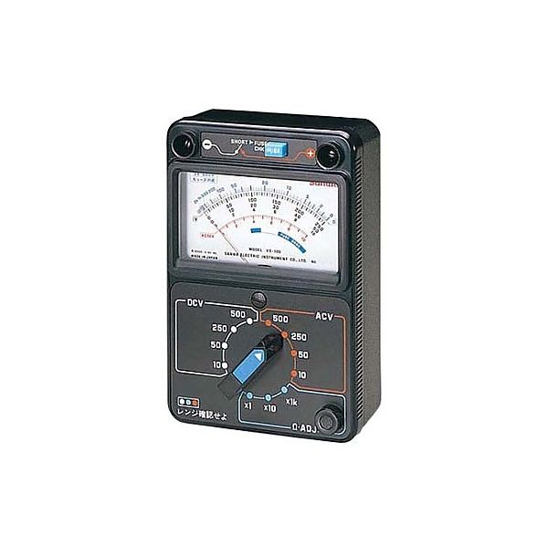 三和電気計器 アナログマルチテスタ 安全設計パワー測定用 校正書類3点（新品校正） VS-100 1個 62-0855-11（直送品）