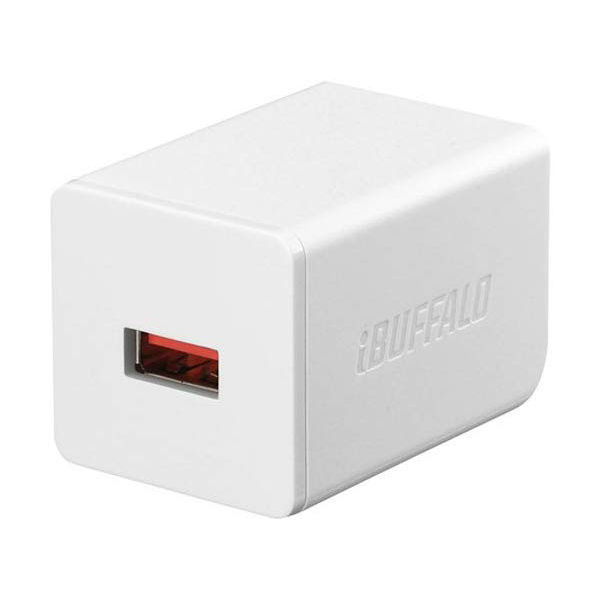 バッファロー 2.4A　USB急速充電器　AutoPowerSelect機能搭載　１ポートタイプ BSMPA2402P1WH 1台