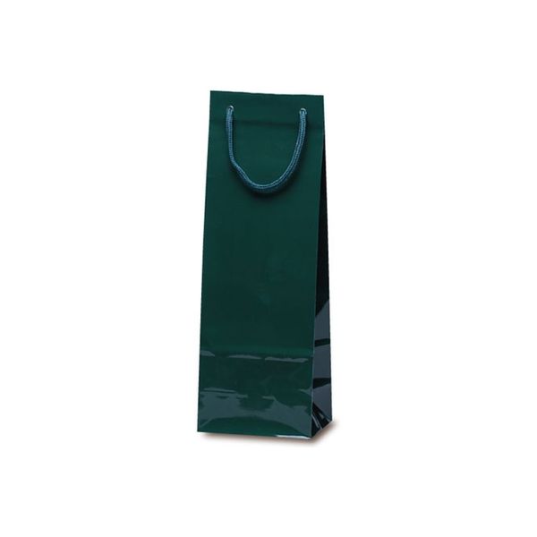 ベルベ 手提げ 紙袋 スリムバッグ ダークグリーン 1545 1包：100枚（10×10）（直送品）