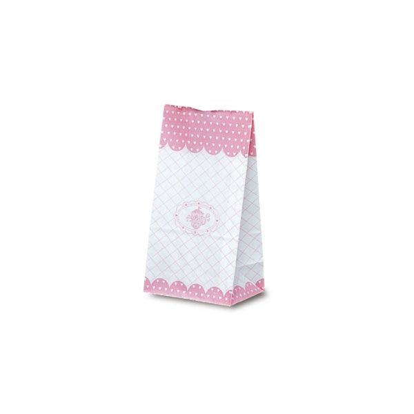 ベルベ 雑貨 食品 紙袋 角底袋 メリー（ピンク） 4号 3704 1包：2000枚（100×20）（直送品）