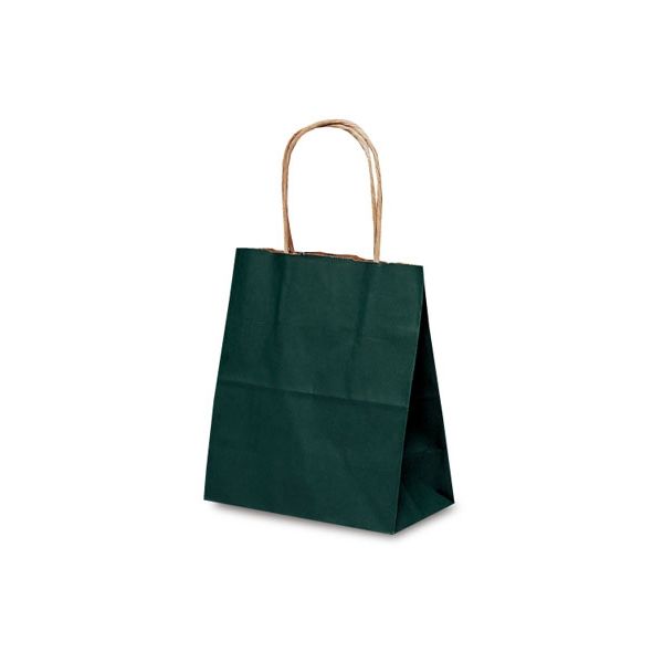 ベルベ 紙袋 1115 自動紐手提袋 T-1 カラー（緑） 1115 1包：200枚（25×8）（直送品）