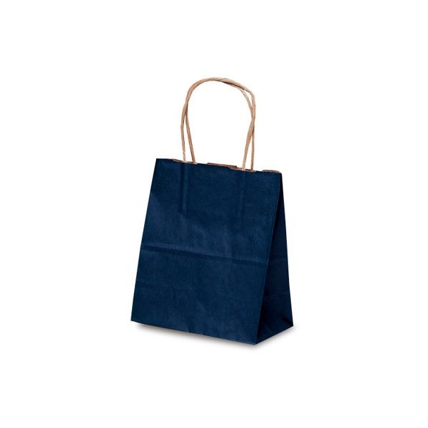 ベルベ 紙袋 1116 自動紐手提袋 T-1 カラー（紺） 1116 1包：200枚（25×8）（直送品）
