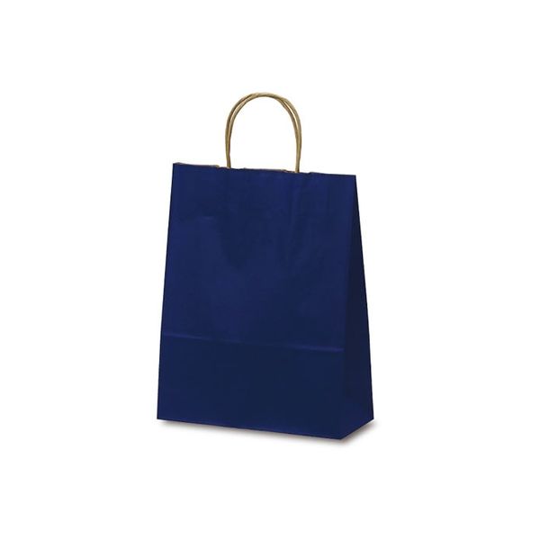 ベルベ 紙袋 1579 自動紐手提袋 T-X カラー（紺） 1579 1包：200枚（50×4）（直送品）