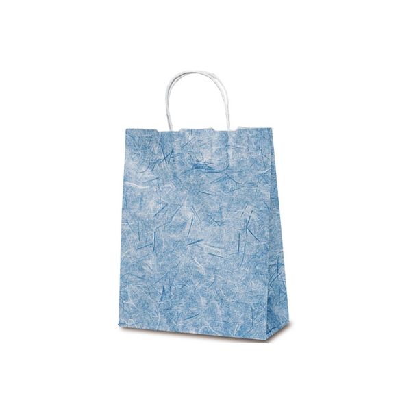 ベルベ 紙袋 1592 自動紐手提袋 T-X 彩流（紺） 1592 1包：200枚（50×4）（直送品）