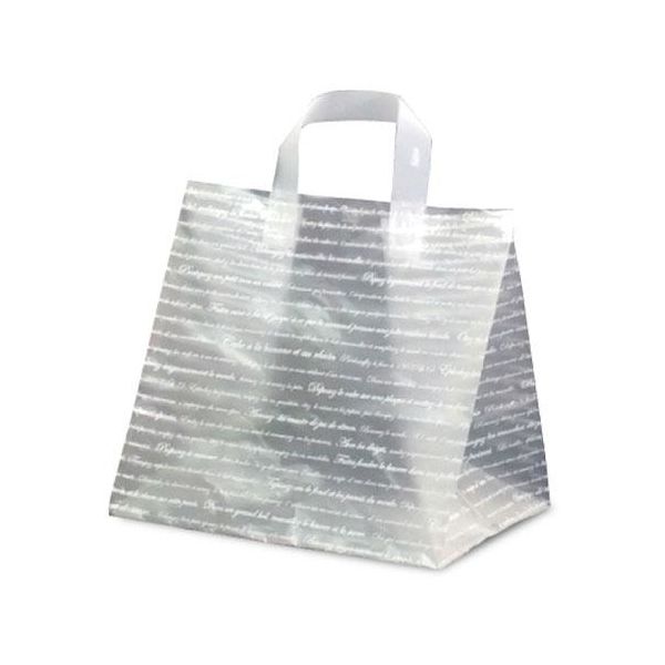 ベルベ ケーキ用手提げ袋 ポリケーキバッグ ホワイト L 9012 1包：300枚（25×12）（直送品）