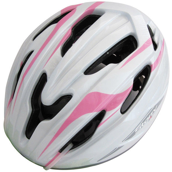 サギサカ 児童用自転車ヘルメット ホワイト/ピンク 46248（直送品）