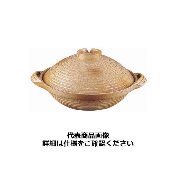 アルミ 電磁用手造り土鍋 楽鍋（新幸楽）24cm QDN1124 遠藤商事（取寄品）
