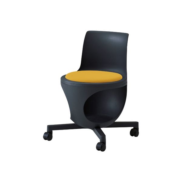オカムラ e-chairタブレットなしパッド付 カモミール 482幅×497奥行×440座高×710高さ（mm） 9314BA F027（直送品）