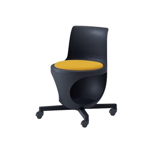 オカムラ e-chairタブレットなしパッド付 カモミール 470幅×500奥行×446座高×716高さ（mm） 9314KA F027（直送品）