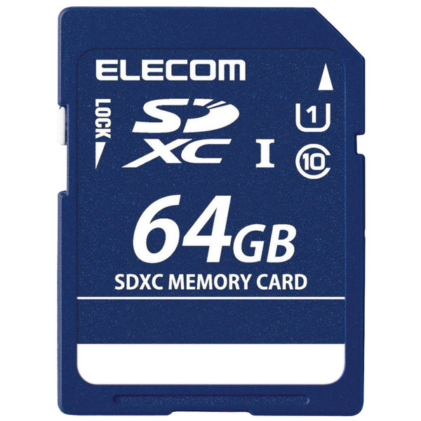 エレコム SDXCカード/UHS-I U1 30MB/s 64GB MF-HCSD064GU11A 1個