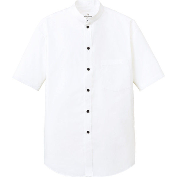 チトセ EP6840 スタンドカラーシャツ（半袖）[兼用] LL EP6840_C-1ホワイト_LL（取寄品）