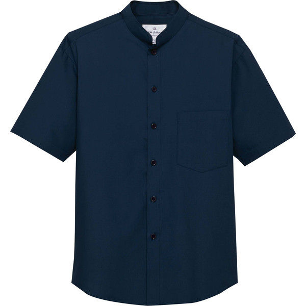 チトセ EP6840 スタンドカラーシャツ（半袖）[兼用] L EP6840_C-5ネイビー_L（取寄品）