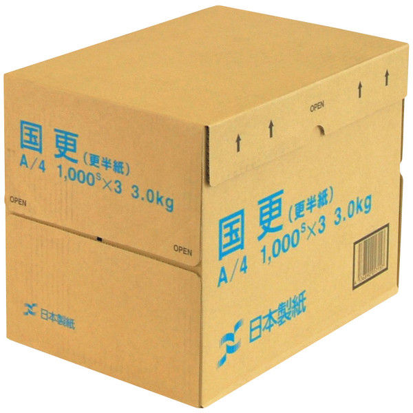 日本製紙 国更 A4 1箱（1000枚入×3冊）