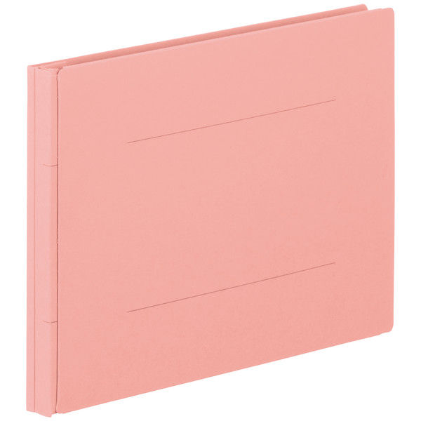 アスクル　背幅伸縮ファイル　A5ヨコ　紙製　ピンク  オリジナル