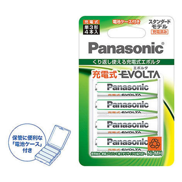 Panasonic（パナソニック） 充電式エボルタ 単3形 （スタンダードモデル） BK-3MLE/4BC 1パック（4本入）