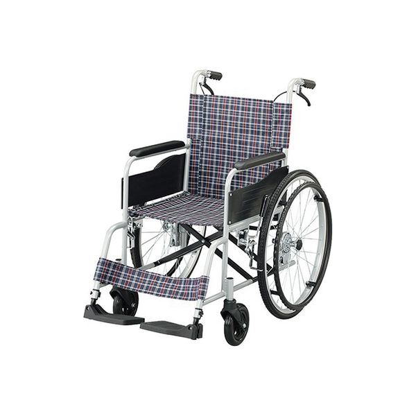 アズワン 車椅子(アルミタイプ)介助ブレーキあり Fit-ALB 1台 7-4328-02（直送品）