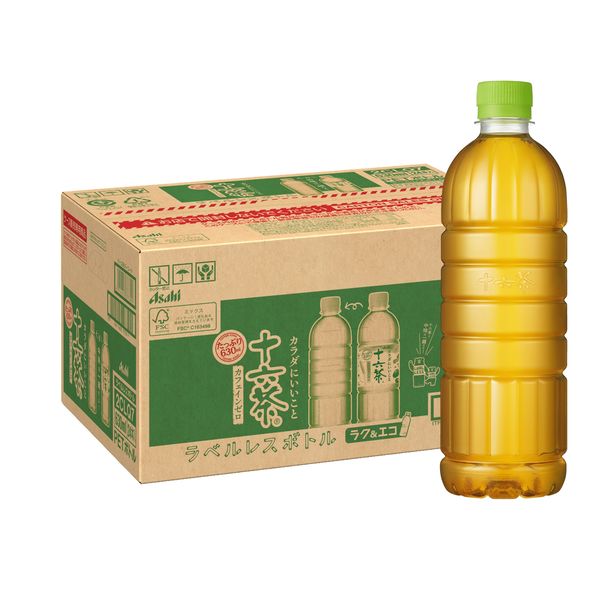 アサヒ飲料 十六茶 ラベルレスボトル 630ml 1箱（24本入）