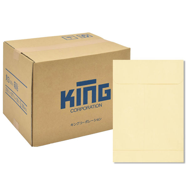 キングコーポレーション 角形3号 箱貼封筒 120g OKゴールド 100401　100枚入×1箱（直送品）
