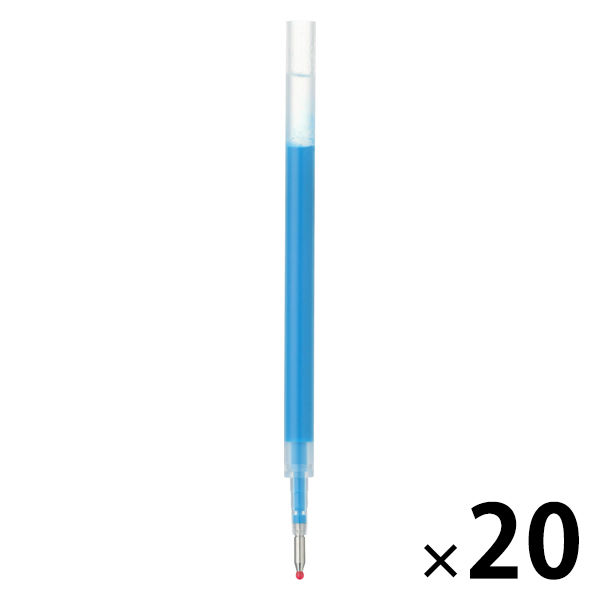 無印良品 替芯 さらさら描けるゲルインキボールペン 0.5mm 水色 1箱（20本入） 良品計画