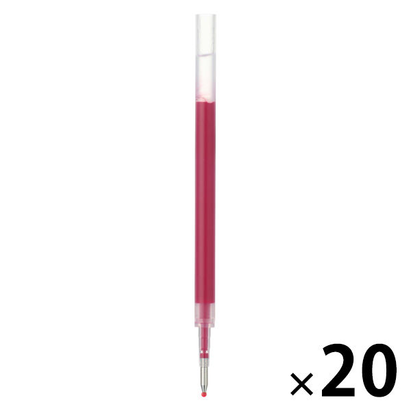 無印良品 替芯 さらさら描けるゲルインキボールペン 0.5mm 赤紫 1箱（20本入） 良品計画