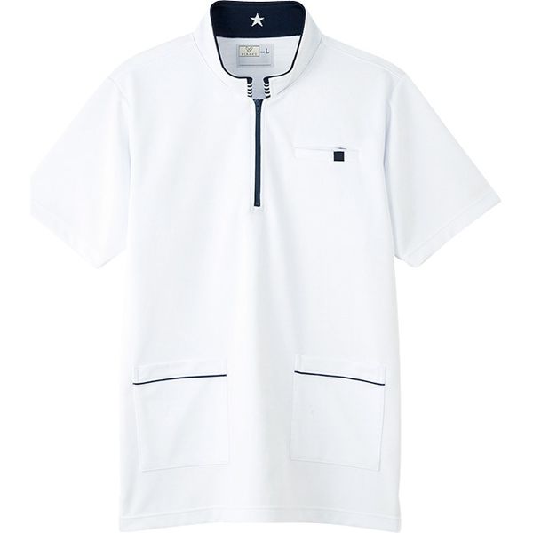トンボ ポロシャツ ケアワークシャツ CR185 ホワイト 3L 1枚（取寄品）