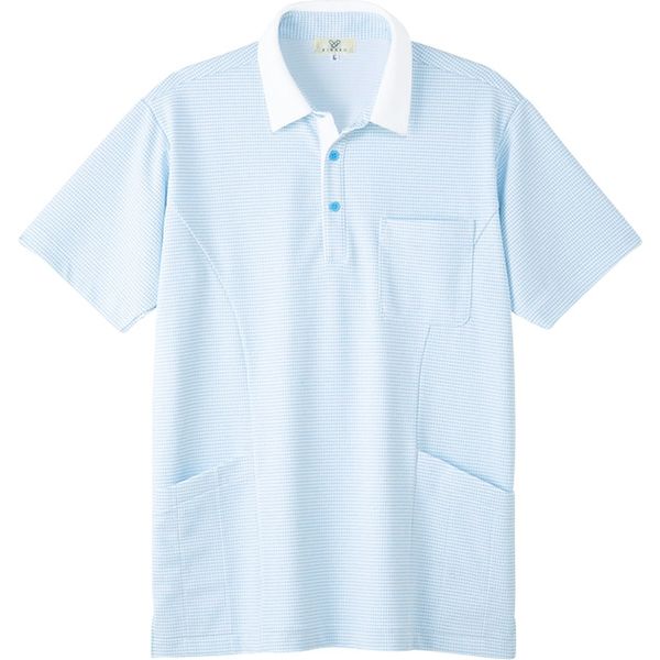 トンボ ポロシャツ ニットシャツ CR187 サックス 4L 1枚（取寄品）
