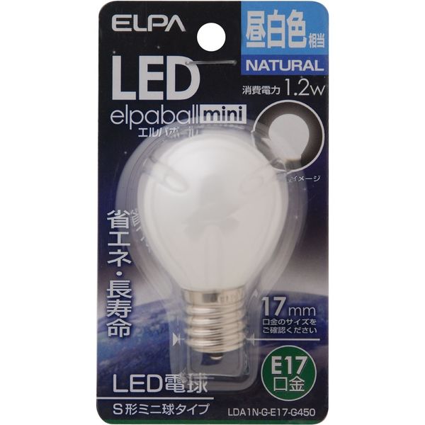 朝日電器 LED電球S形E17 LDA1N-G-E17-G450（直送品）