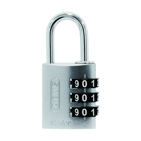 ABUS ナンバー可変式ダイヤル錠 145ーBigD/30 SILVER 幅31mm ツル径5mm シルバー 145-BIGD/30 1個（直送品）