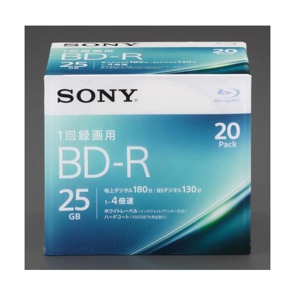 エスコ 25GB BDーR(ビデオ用 4倍速/20枚) EA759GS-70A 1セット(40枚:20枚×2パック)（直送品）