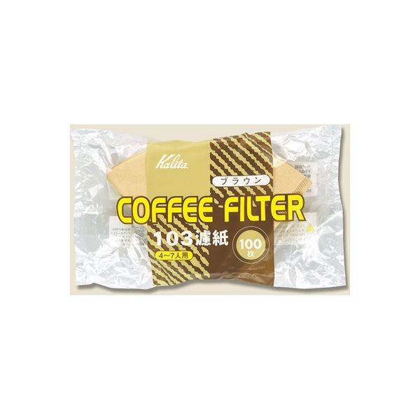 カリタ コーヒー濾紙NK103 ブラウン 004753153 1セット(100枚入×40袋 合計4000枚)（直送品）