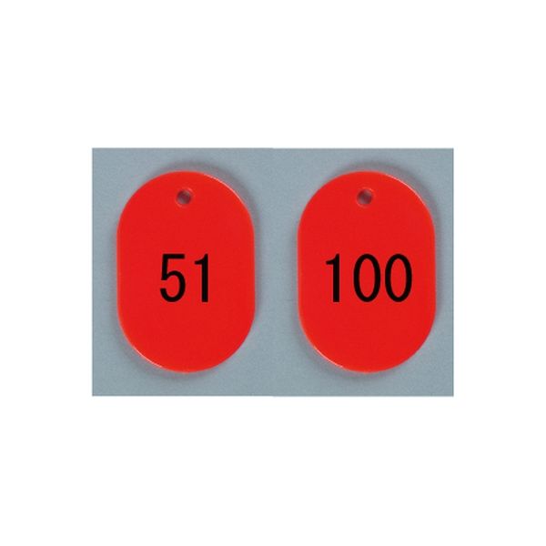 番号札 大（51-100） 赤 BN-L51R（51-100） 西敬（直送品）