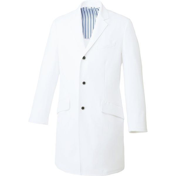 チトセ ドクターコート（長袖） 男性用 ホワイト M UN-0085（取寄品）
