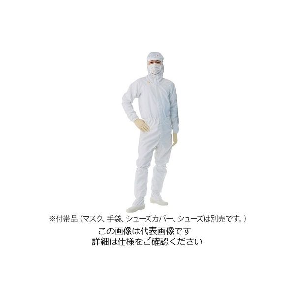 東洋リントフリー クリーンウェアフード一体ツナギ服(男女兼用) ホワイト S FD175C-01 1枚 3-9705-01（直送品）