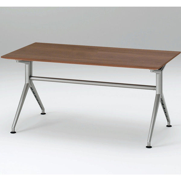 【組立設置込】イトーキ 会議テーブルDDシリーズ（180°脚・角型）ファインウォールナットD 幅1500×奥行750×高さ700mm 1台（直送品）