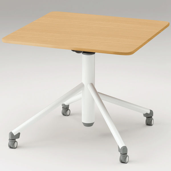 【組立設置込】イトーキ 会議テーブル ソレイユ 角型 フルスペック ホワイト×ファインウォールナットL 幅900×奥行900×高さ1000mm 1台（直送品）