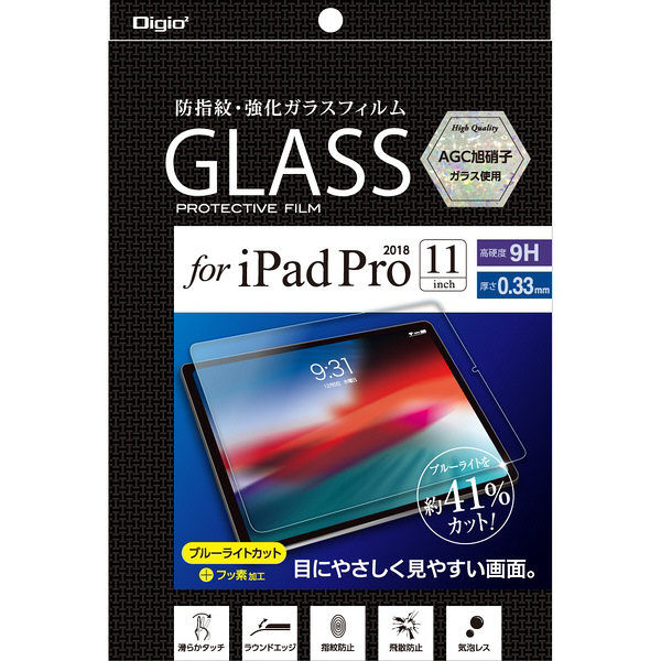 ナカバヤシ iPadPro11ガラスフィルム/ブルーライトカット TBF-IP182GFLKBC 1個（直送品）